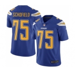 Men's Nike Los Angeles Chargers #75 Michael Schofield Limited Electric Blue Rush Vapor Untouchable NFL Jersey