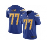Men's Nike Los Angeles Chargers #77 Forrest Lamp Limited Electric Blue Rush NFL Jersey