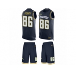Men's Nike Los Angeles Chargers #86 Hunter Henry Limited Navy Blue Tank Top Suit NFL Jersey