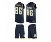 Men's Nike Los Angeles Chargers #86 Hunter Henry Limited Navy Blue Tank Top Suit NFL Jersey