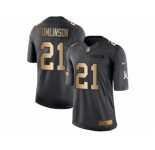 Men's Nike San Diego Chargers #21 LaDainian Tomlinson Limited Black Gold Salute to Service NFL Jersey