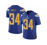 Men's Nike San Diego Chargers #34 Derek Watt Limited Electric Blue Rush NFL Jersey