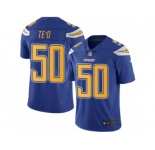 Men's Nike San Diego Chargers #50 Manti Te'o Limited Electric Blue Rush NFL Jersey