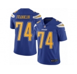Men's Nike San Diego Chargers #74 Orlando Franklin Limited Electric Blue Rush NFL Jersey