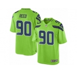Men's Nike Seattle Seahawks #90 Jarran Reed Limited Green Rush NFL Jersey