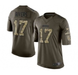 nike nfl jerseys san diego chargers #17 philip rivers army green[nike Limited Salute To Service]