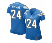 Women Nike Los Angeles Chargers #24 Trevor Williams Game Electric Blue Alternate NFL Jersey