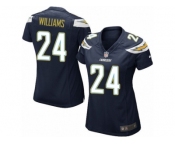 Women Nike Los Angeles Chargers #24 Trevor Williams Game Navy Blue Team Color NFL Jersey