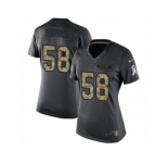 Women Nike Los Angeles Chargers #58 Nigel Harris Limited Black 2016 Salute to Service NFL Jerse
