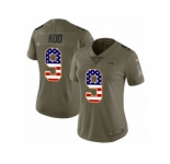 Women Nike Los Angeles Chargers #9 Younghoe Koo Limited Olive USA Flag 2017 Salute to Service NFL Jersey