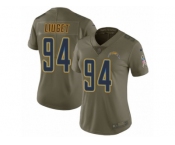 Women Nike Los Angeles Chargers #94 Corey Liuget Limited Olive 2017 Salute to Service NFL Jersey