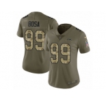 Women Nike Los Angeles Chargers #99 Joey Bosa Limited Olive Camo 2017 Salute to Service NFL Jersey