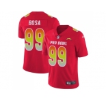 Women Nike Los Angeles Chargers #99 Joey Bosa Red Stitched NFL Limited AFC 2018 Pro Bowl Jersey