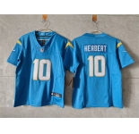 Women's Los Angeles Chargers #10 Justin Herbert Blue 2025 F.U.S.E. Alternate Vapor Limited Football Stitched Jersey