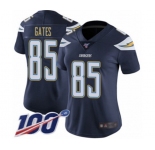 Women's Los Angeles Chargers #85 Antonio Gates Navy Blue Team Color Vapor Untouchable Limited Player 100th Season Football Jersey