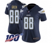 Women's Los Angeles Chargers #88 Virgil Green Navy Blue Team Color Vapor Untouchable Limited Player 100th Season Football Jersey