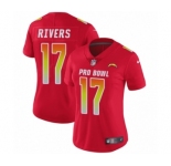 Women's Nike Los Angeles Chargers #17 Philip Rivers Limited Red AFC 2019 Pro Bowl NFL Jersey