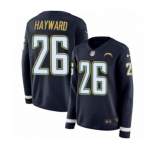 Women's Nike Los Angeles Chargers #26 Casey Hayward Limited Navy Blue Therma Long Sleeve NFL Jersey