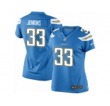 Women's Nike Los Angeles Chargers #33 Rayshawn Jenkins Limited Electric Blue Alternate NFL Jersey