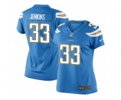 Women's Nike Los Angeles Chargers #33 Rayshawn Jenkins Limited Electric Blue Alternate NFL Jersey