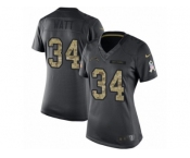 Women's Nike Los Angeles Chargers #34 Derek Watt Limited Black 2016 Salute to Service NFL Jersey