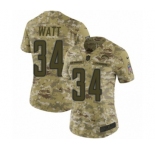 Women's Nike Los Angeles Chargers #34 Derek Watt Limited Camo 2018 Salute to Service NFL Jersey