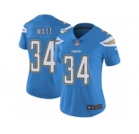Women's Nike Los Angeles Chargers #34 Derek Watt Vapor Untouchable Limited Electric Blue Alternate NFL Jersey