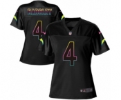 Women's Nike Los Angeles Chargers #4 Michael Badgley Game Black Fashion NFL Jersey