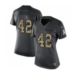 Women's Nike Los Angeles Chargers #42 Uchenna Nwosu Limited Black 2016 Salute to Service NFL Jersey