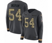 Women's Nike Los Angeles Chargers #54 Melvin Ingram Limited Black Salute to Service Therma Long Sleeve NFL Jersey