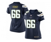Women's Nike Los Angeles Chargers #66 Dan Feeney Limited Navy Blue Team Color NFL Jersey