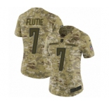 Women's Nike Los Angeles Chargers #7 Doug Flutie Limited Camo 2018 Salute to Service NFL Jersey