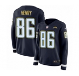 Women's Nike Los Angeles Chargers #86 Hunter Henry Limited Navy Blue Therma Long Sleeve NFL Jersey