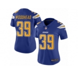Women's Nike San Diego Chargers #39 Danny Woodhead Limited Electric Blue Rush NFL Jersey