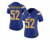 Women's Nike San Diego Chargers #52 Denzel Perryman Limited Electric Blue Rush NFL Jersey