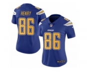 Women's Nike San Diego Chargers #86 Hunter Henry Limited Electric Blue Rush NFL Jersey
