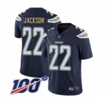 Youth Los Angeles Chargers #22 Justin Jackson Navy Blue Team Color Vapor Untouchable Limited Player 100th Season Football Jersey
