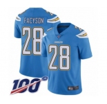 Youth Los Angeles Chargers #28 Brandon Facyson Electric Blue Alternate Vapor Untouchable Limited Player 100th Season Football Jersey