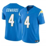 Youth Los Angeles Chargers #4 Gus Edwards Light Blue 2024 F.U.S.E. Vapor Untouchable Limited Football Stitched Jersey