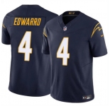 Youth Los Angeles Chargers #4 Gus Edwards Navy 2024 F.U.S.E. Vapor Untouchable Limited Football Stitched Jersey