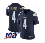 Youth Los Angeles Chargers #4 Michael Badgley Navy Blue Team Color Vapor Untouchable Limited Player 100th Season Football Jersey