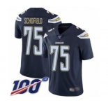 Youth Los Angeles Chargers #75 Michael Schofield Navy Blue Team Color Vapor Untouchable Limited Player 100th Season Football Jersey