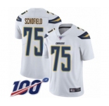 Youth Los Angeles Chargers #75 Michael Schofield White Vapor Untouchable Limited Player 100th Season Football Jersey