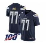 Youth Los Angeles Chargers #77 Forrest Lamp Navy Blue Team Color Vapor Untouchable Limited Player 100th Season Football Jersey