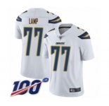 Youth Los Angeles Chargers #77 Forrest Lamp White Vapor Untouchable Limited Player 100th Season Football Jersey