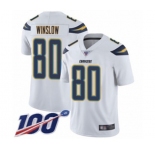 Youth Los Angeles Chargers #80 Kellen Winslow White Vapor Untouchable Limited Player 100th Season Football Jersey