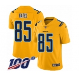 Youth Los Angeles Chargers #85 Antonio Gates Limited Gold Inverted Legend 100th Season Football Jersey