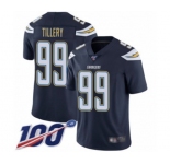 Youth Los Angeles Chargers #99 Jerry Tillery Navy Blue Team Color Vapor Untouchable Limited Player 100th Season Football Jersey