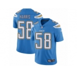 Youth Nike Los Angeles Chargers #58 Nigel Harris Electric Blue Alternate Vapor Untouchable Limited Player NFL Jersey