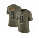 Youth Nike Los Angeles Chargers #9 Nick Novak Limited Olive 2017 Salute to Service NFL Jersey